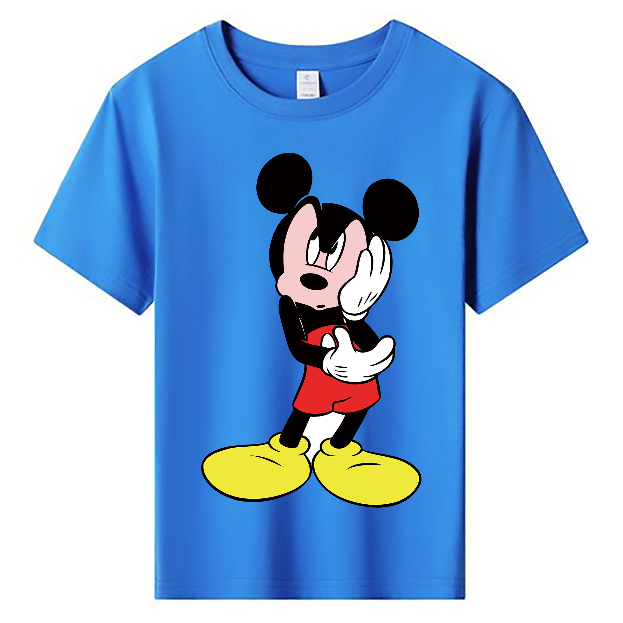 ミッキーマウス Mickey Mouse 綿100％キッズTシャツ（フロントプリント）